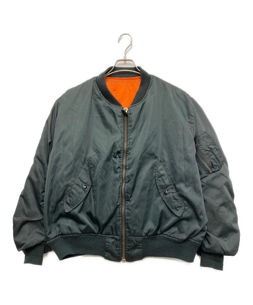 NO BRAND（ノーブランド）NO BRAND (ノーブランド) MA-1ジャケット ブラック サイズ:XLの古着・服飾アイテム