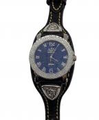 saadサード）の古着「レザーバンドウォッチ」｜ブラック