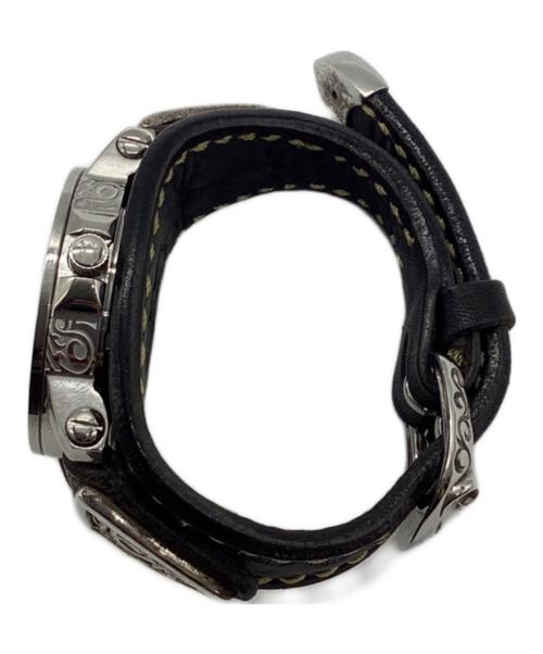 saad（サード）saad (サード) レザーバンドウォッチ ブラックの古着・服飾アイテム