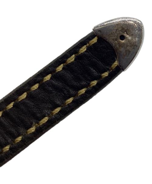 saad（サード）saad (サード) レザーバンドウォッチ ブラックの古着・服飾アイテム