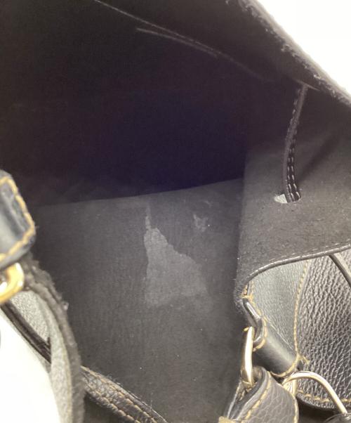 FURLA（フルラ）FURLA (フルラ) 巾着ハンドバッグ ブラックの古着・服飾アイテム