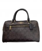 COACHコーチ）の古着「ローアン サッチェル シグネチャー キャンバス」｜ブラウン×ブラック