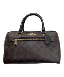 COACH（コーチ）の古着「ローアン サッチェル シグネチャー キャンバス」｜ブラウン×ブラック