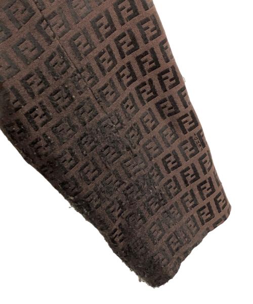 FENDI（フェンディ）FENDI (フェンディ) ズッカ柄パディングライダースジャケット ブラウン サイズ:不明の古着・服飾アイテム