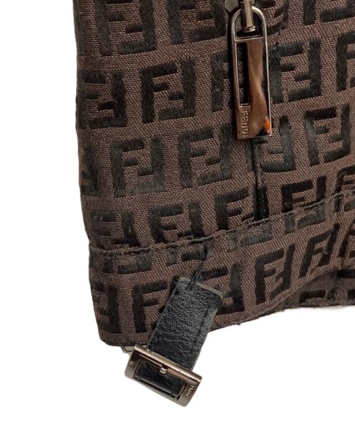 FENDI（フェンディ）FENDI (フェンディ) ズッカ柄パディングライダースジャケット ブラウン サイズ:不明の古着・服飾アイテム