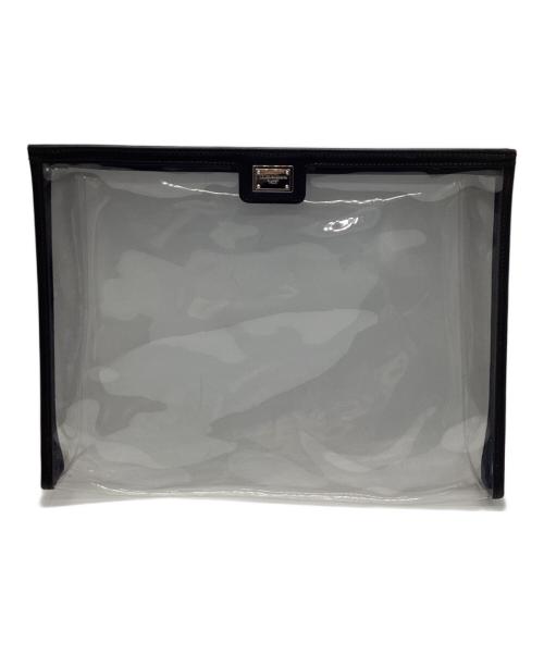 DOLCE & GABBANA（ドルチェ＆ガッバーナ）DOLCE & GABBANA (ドルチェ＆ガッバーナ) クリアクラッチバッグ ブラックの古着・服飾アイテム