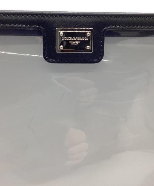 DOLCE & GABBANA（ドルチェ＆ガッバーナ）DOLCE & GABBANA (ドルチェ＆ガッバーナ) クリアクラッチバッグ ブラックの古着・服飾アイテム