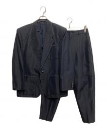 COMME des GARCONS HOMME（コムデギャルソン オム）の古着「ウールポリパイピングセットアップスーツ」｜ネイビー