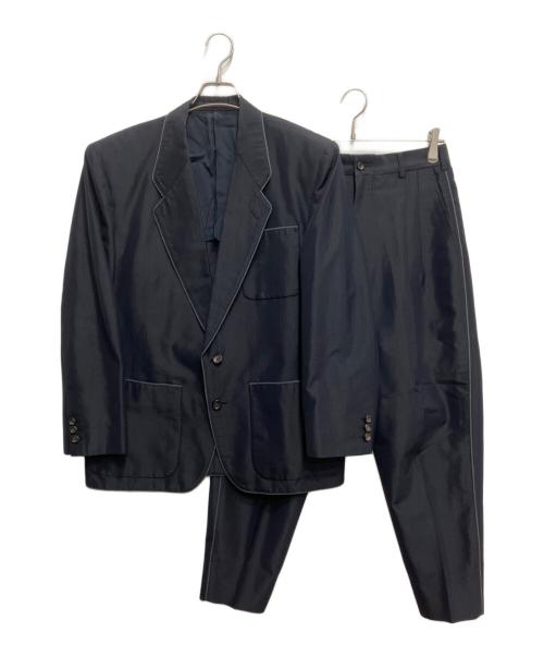 COMME des GARCONS HOMME（コムデギャルソン オム）COMME des GARCONS HOMME (コムデギャルソン オム) ウールポリパイピングセットアップスーツ ネイビー サイズ:Sの古着・服飾アイテム