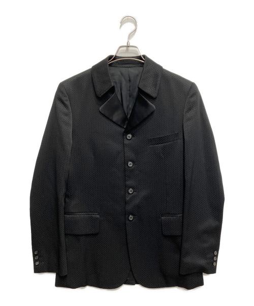 COMME des GARCONS HOMME PLUS（コムデギャルソンオムプリュス）COMME des GARCONS HOMME PLUS (コムデギャルソンオムプリュス) ジャガード4ボタンセットアップ ブラック サイズ:Sの古着・服飾アイテム