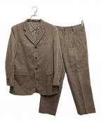 COMME des GARCONS HOMME PLUSコムデギャルソンオムプリュス）の古着「ステッチ4ボタンセットアップ」｜ブラウン