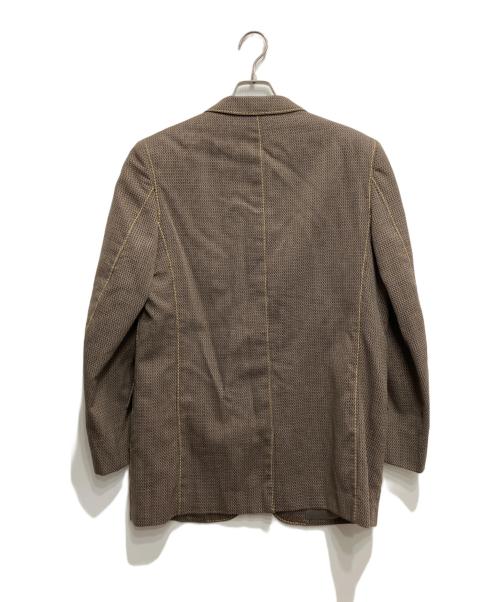 COMME des GARCONS HOMME PLUS（コムデギャルソンオムプリュス）COMME des GARCONS HOMME PLUS (コムデギャルソンオムプリュス) ステッチ4ボタンセットアップ ブラウン サイズ:Sの古着・服飾アイテム