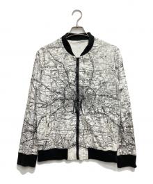 NUMBER (N)INE（ナンバーナイン）の古着「ペーパーマップブルゾン」｜ホワイト×ブラック