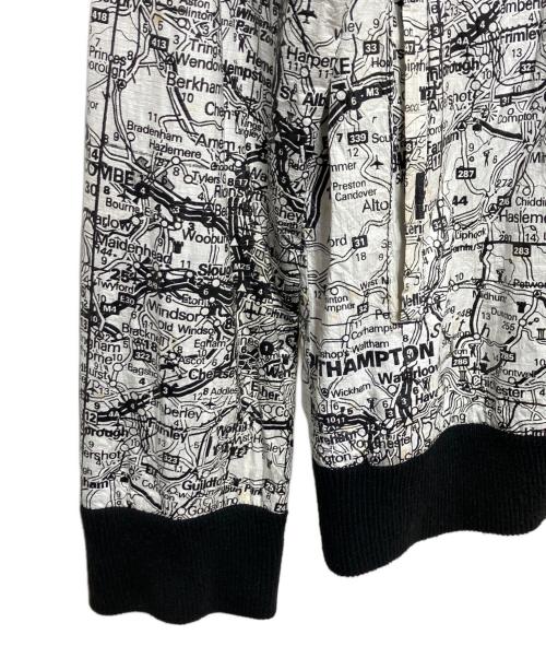 NUMBER (N)INE（ナンバーナイン）NUMBER (N)INE (ナンバーナイン) ペーパーマップブルゾン ホワイト×ブラック サイズ:34の古着・服飾アイテム