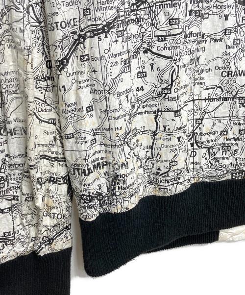 NUMBER (N)INE（ナンバーナイン）NUMBER (N)INE (ナンバーナイン) ペーパーマップブルゾン ホワイト×ブラック サイズ:34の古着・服飾アイテム