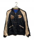 HOUSTONヒューストン）の古着「スーベニアジャケット」｜ブラック×ブルー