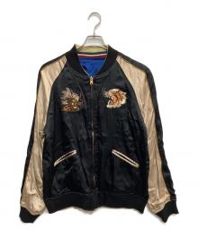 HOUSTON（ヒューストン）の古着「スーベニアジャケット」｜ブラック×ブルー