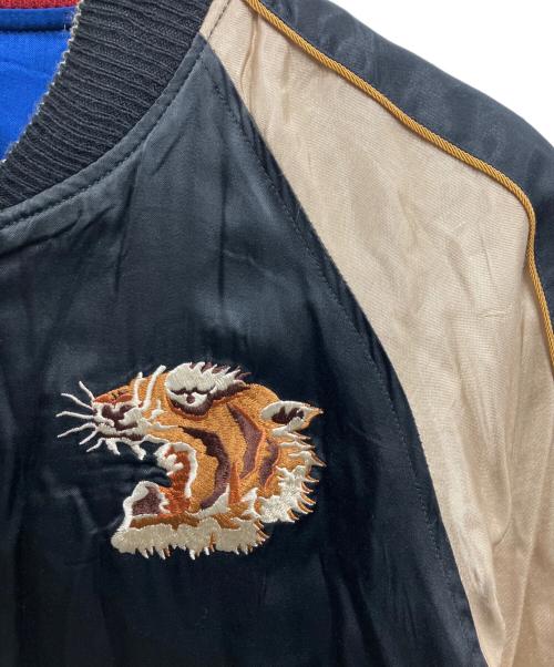 HOUSTON（ヒューストン）HOUSTON (ヒューストン) スーベニアジャケット ブラック×ブルー サイズ:Ｌの古着・服飾アイテム