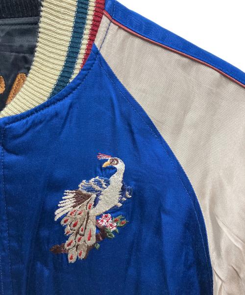 HOUSTON（ヒューストン）HOUSTON (ヒューストン) スーベニアジャケット ブラック×ブルー サイズ:Ｌの古着・服飾アイテム