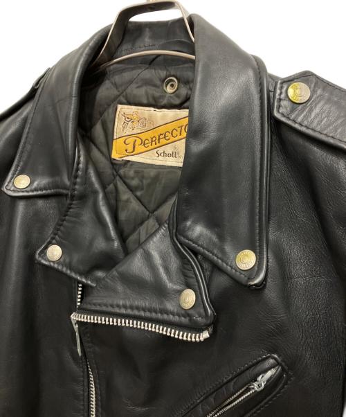 Schott（ショット）Schott (ショット) ダブルライダースジャケット ブラック サイズ:40の古着・服飾アイテム