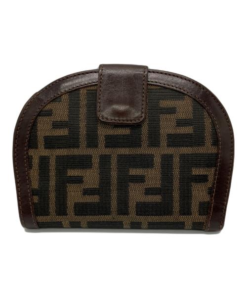 FENDI（フェンディ）FENDI (フェンディ) ズッカ柄2つ折り財布 ブラウンの古着・服飾アイテム