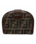 FENDI (フェンディ) ズッカ柄2つ折り財布 ブラウン：6000円