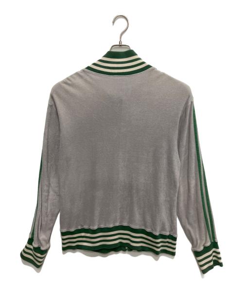 adidas（アディダス）adidas (アディダス) トラックジャケット グレー×グリーン サイズ:Lの古着・服飾アイテム