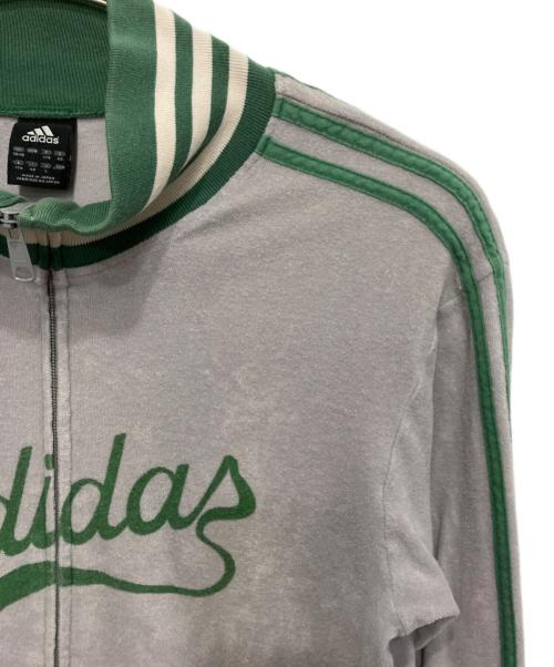 adidas（アディダス）adidas (アディダス) トラックジャケット グレー×グリーン サイズ:Lの古着・服飾アイテム