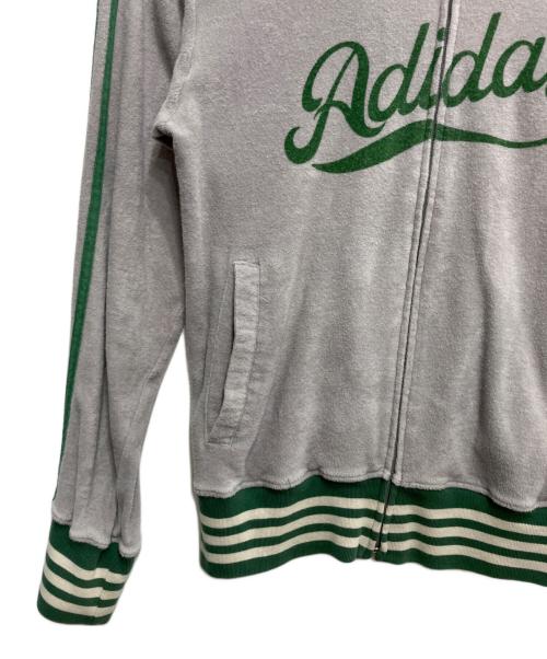 adidas（アディダス）adidas (アディダス) トラックジャケット グレー×グリーン サイズ:Lの古着・服飾アイテム