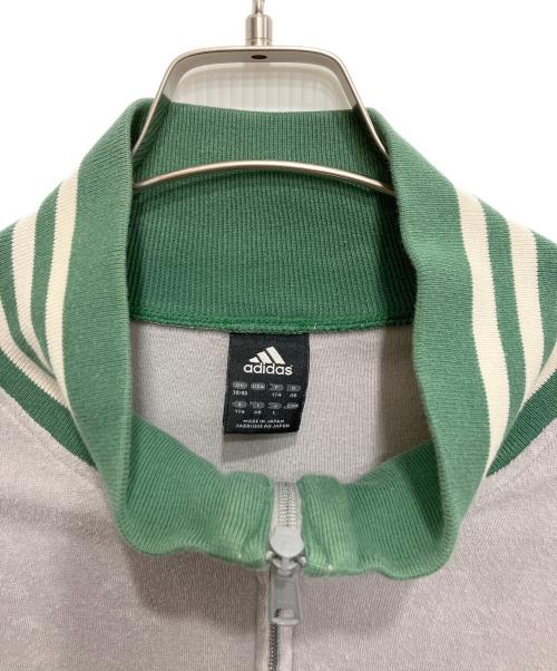 adidas（アディダス）adidas (アディダス) トラックジャケット グレー×グリーン サイズ:Lの古着・服飾アイテム