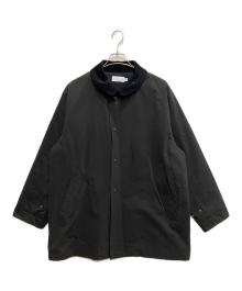 Manual Alphabet（マニュアル アルファベット）の古着「襟コーデュロイバルカラーハーフコート」｜ブラック