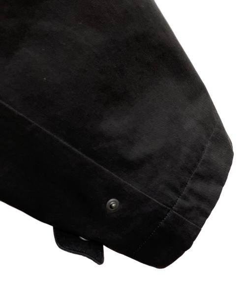 Manual Alphabet（マニュアル アルファベット）Manual Alphabet (マニュアル アルファベット) 襟コーデュロイバルカラーハーフコート ブラック サイズ:2の古着・服飾アイテム