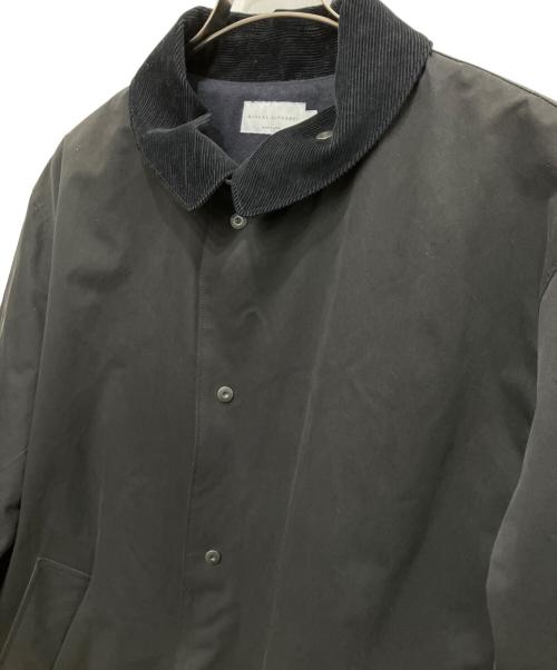 Manual Alphabet（マニュアル アルファベット）Manual Alphabet (マニュアル アルファベット) 襟コーデュロイバルカラーハーフコート ブラック サイズ:2の古着・服飾アイテム