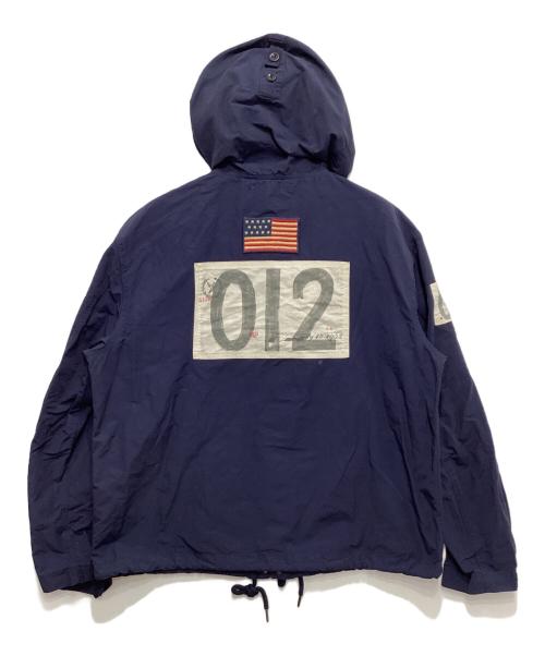 POLO RALPH LAUREN（ポロ・ラルフローレン）POLO RALPH LAUREN (ポロ・ラルフローレン) USAロゴナイロンジャケット ネイビー サイズ:XLの古着・服飾アイテム