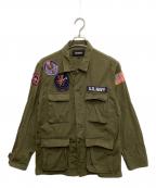 AVIREXアヴィレックス）の古着「リップストップ BDU ジャケット」｜オリーブ