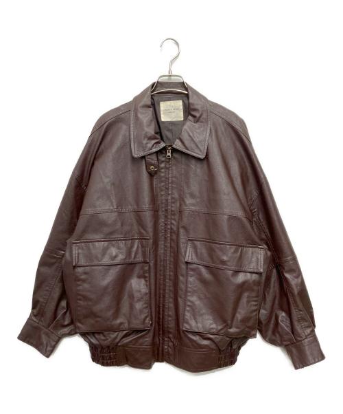 FREAK'S STORE（フリークスストア）FREAK'S STORE (フリークスストア) フェイクレザーブルゾン ブラウン サイズ:freeの古着・服飾アイテム