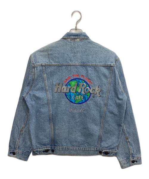 Hard Rock cafe（ハードロックカフェ）Hard Rock cafe (ハードロックカフェ) バック刺繍デニムジャケット ブルー サイズ:Sの古着・服飾アイテム