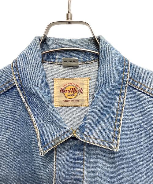 Hard Rock cafe（ハードロックカフェ）Hard Rock cafe (ハードロックカフェ) バック刺繍デニムジャケット ブルー サイズ:Sの古着・服飾アイテム