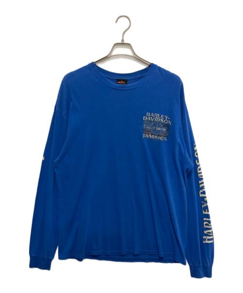 HARLEY-DAVIDSON（ハーレーダビッドソン）HARLEY-DAVIDSON (ハーレーダビッドソン) 長袖カットソー ブルー サイズ:XLの古着・服飾アイテム