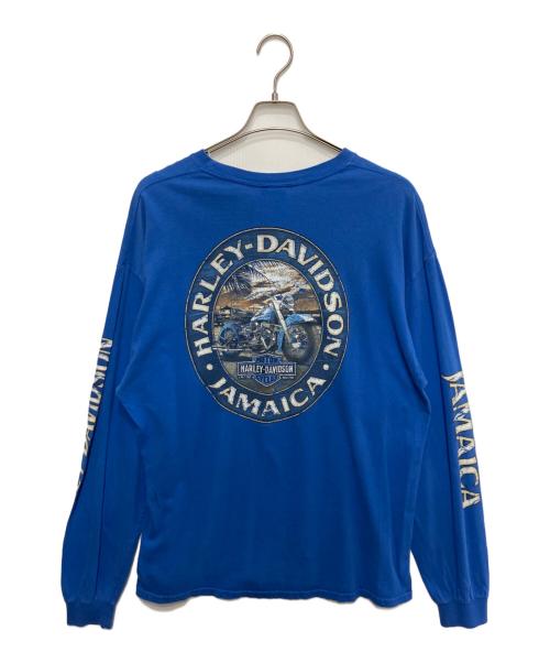 HARLEY-DAVIDSON（ハーレーダビッドソン）HARLEY-DAVIDSON (ハーレーダビッドソン) 長袖カットソー ブルー サイズ:XLの古着・服飾アイテム