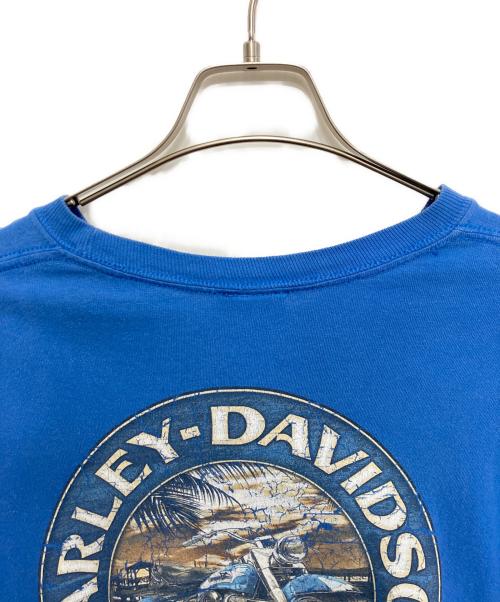 HARLEY-DAVIDSON（ハーレーダビッドソン）HARLEY-DAVIDSON (ハーレーダビッドソン) 長袖カットソー ブルー サイズ:XLの古着・服飾アイテム