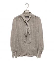 LAUREN RALPH LAUREN（ローレンラルフローレン）の古着「ボウタイシャツ」｜ベージュ