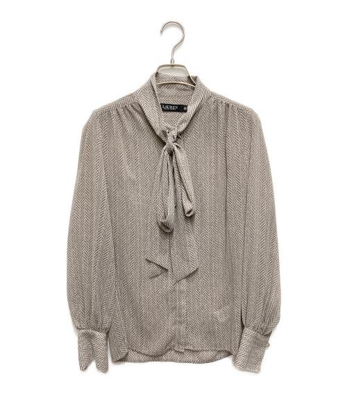LAUREN RALPH LAUREN（ローレンラルフローレン）LAUREN RALPH LAUREN (ローレンラルフローレン) ボウタイシャツ ベージュ サイズ:XXSの古着・服飾アイテム