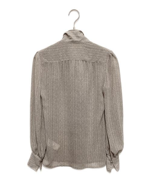 LAUREN RALPH LAUREN（ローレンラルフローレン）LAUREN RALPH LAUREN (ローレンラルフローレン) ボウタイシャツ ベージュ サイズ:XXSの古着・服飾アイテム