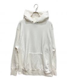 ATON（エイトン）の古着「ガーメントダイ裏毛フーディ」｜ホワイト