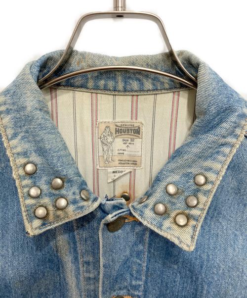 HOUSTON（ヒューストン）HOUSTON (ヒューストン) スタッズデニムジャケット インディゴ サイズ:Mの古着・服飾アイテム