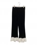 Lily Brownリリーブラウン）の古着「バリエーションフリルパンツ」｜ブラック