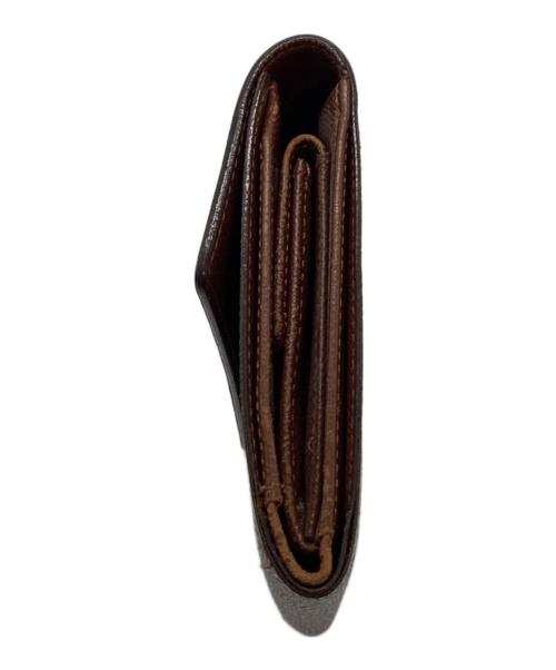 LOUIS VUITTON（ルイ ヴィトン）LOUIS VUITTON (ルイ ヴィトン) ポルトトレゾール エテュイ パピエ3つ折り財布 ブラウンの古着・服飾アイテム