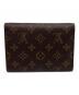 LOUIS VUITTON (ルイ ヴィトン) ポルトトレゾール エテュイ パピエ3つ折り財布 ブラウン：18000円