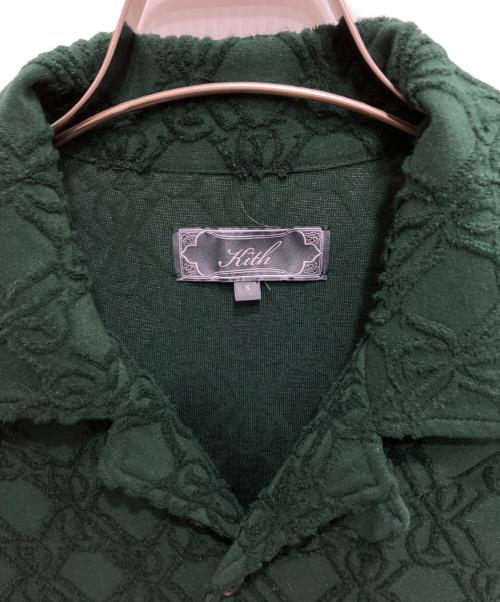 KITH（キス）KITH (キス) エンブロイダリー オープンカラーシャツ グリーン サイズ:Sの古着・服飾アイテム